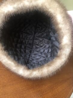 Женская теплая шапка норковая