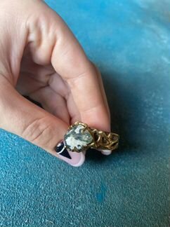 Серебряное кольцо с позолотой