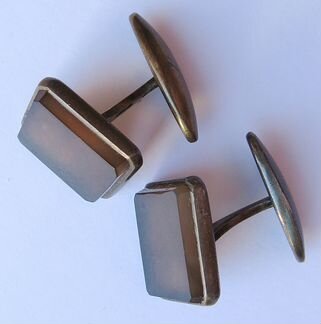 Запонки винтажные № 3 (позолоченное серебро 875 пр