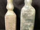 Старинные бутылки, 3-х гранные, 2 шт