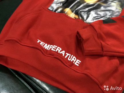 Худи Off-White красная с пломбой Коллекция 2018