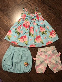 Пакет платье, юбка, шорты рост 92-98 2-3 года