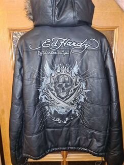 Кожанная куртка Ed Hardy