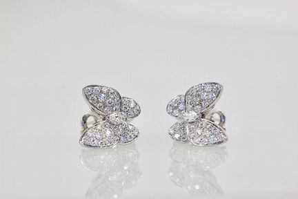 Золотые серьги Van Cleef 1.6 ct